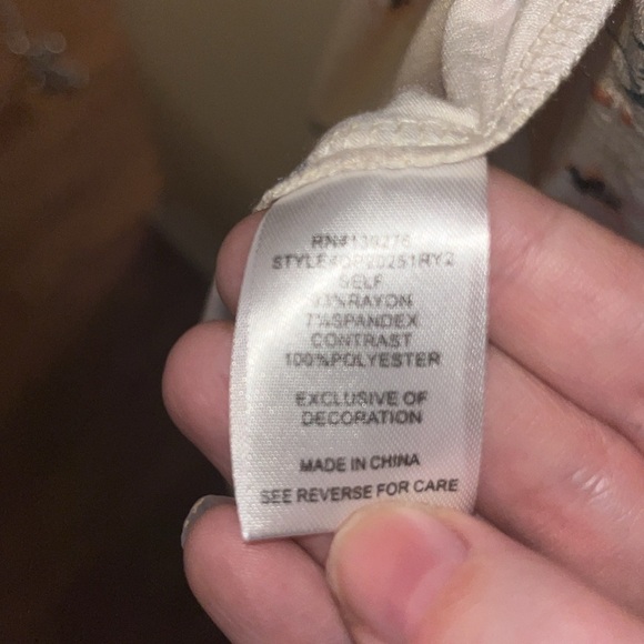 NWT Daniel Rainn Waicy Knit Top sze SP in Beige Crochet Detail Lace Floral - Picture 8 of 11